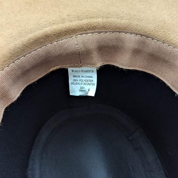 World Market Boho Western Festival Faux Suede Hat - Picture 4 of 8